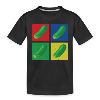 Gurken - Kinder Premium Bio T-Shirt - Schwarz - Vorne