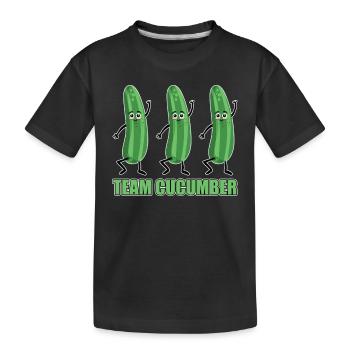 Team Cucumber - Kids' Premium Organic T-Shirt - black - Front