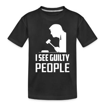 Je vois l’avocat des coupables - T-shirt bio Premium Enfant - noir - Devant