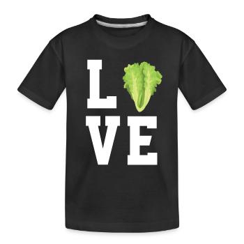 J’adore la laitue - T-shirt bio Premium Enfant - noir - Devant