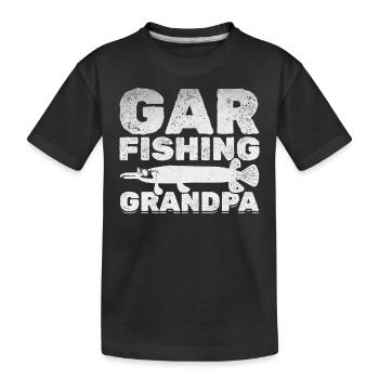 Gar Fishing Opa Hornhecht Angeln Opa Garfishing - Kinder Premium Bio T-Shirt - Schwarz - Vorne