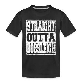 Bob traîneau disant drôle - T-shirt bio Premium Enfant - noir - Devant
