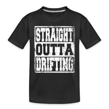 Drifting saying funny - Kids' Premium Organic T-Shirt - black - Front