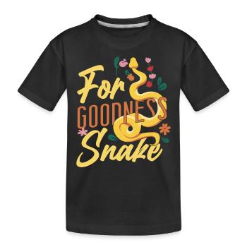 Serpent Serpent Serpent Jeu de mots pour la bonté - T-shirt bio Premium Enfant - noir - Devant