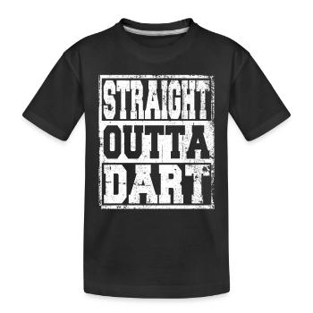 Dart Spruch lustig - Kinder Premium Bio T-Shirt - Schwarz - Vorne