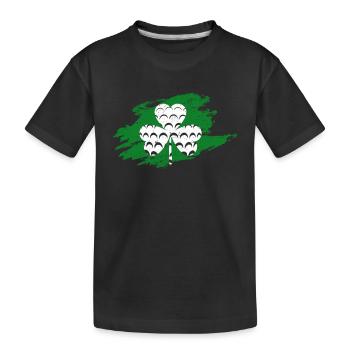 Shamrock Golf Ball Sport St. Patrick’s Day Irlandais - T-shirt bio Premium Enfant - noir - Devant