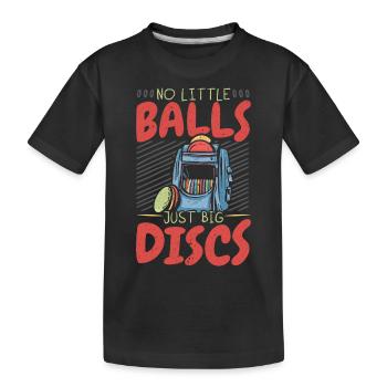 Pas de petites boules seulement de gros disques Scheibengol - T-shirt bio Premium Enfant - noir - Devant