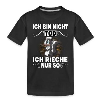 Stinktier Lustige Stinktiere Zootier Geschenk für - Kinder Premium Bio T-Shirt - Schwarz - Vorne