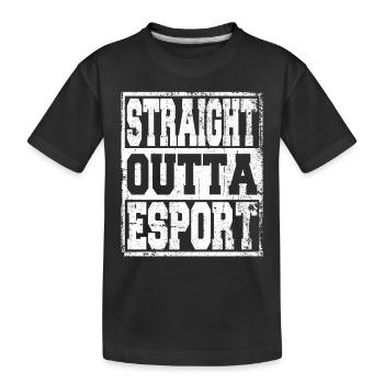 Esport Spruch lustig - Kinder Premium Bio T-Shirt - Schwarz - Vorne