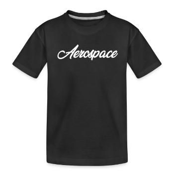PASSE-TEMPS DE NOUVEAUTÉ DE TEXTE CURSIF AÉROSPATIAL - T-shirt bio Premium Enfant - noir - Devant