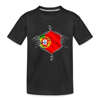 Portugal drapeau fier portugais - T-shirt bio Premium Enfant - noir - Devant