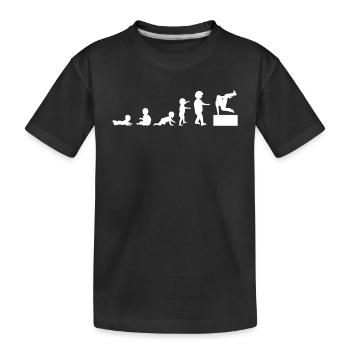 Du Bébé À L'enfant Au Joueur De Parkour - T-shirt bio Premium Enfant - noir - Devant