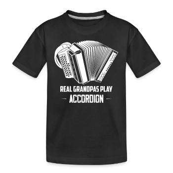 Real Grandpas Play Accordion Music Polka - Kinder Premium Bio T-Shirt - Schwarz - Vorne