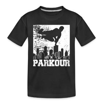 Parkour - Kids' Premium Organic T-Shirt - black - Front