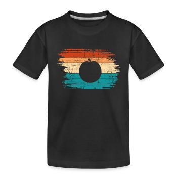 Apricot Fruit Lover Retro Veggie Diet Idée cadeau - T-shirt bio Premium Enfant - noir - Devant