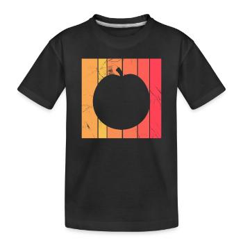 Apricot Fruit Lover Retro Veggie Diet Idée cadeau - T-shirt bio Premium Enfant - noir - Devant
