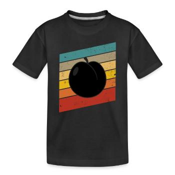 Apricot Fruit Lover Retro Veggie Diet Idée cadeau - T-shirt bio Premium Enfant - noir - Devant