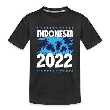 Indonésie 2022 - T-shirt bio Premium Enfant - noir - Devant