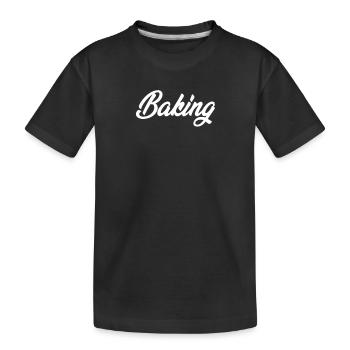 CUISSON TEXTE CURSIF NOUVEAUTÉ HOBBY - T-shirt bio Premium Enfant - noir - Devant