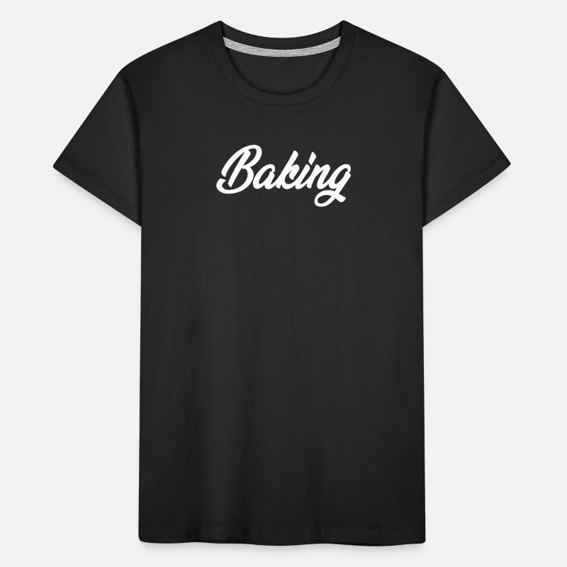 BAKING CURSIVE TEXT NOVELTY HOBBY Kids' Premium Organic T-Shirt
