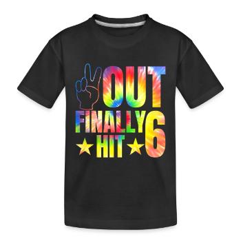 Celebrant 6th Birthday Celebration - Kids' Premium Organic T-Shirt - black - Front