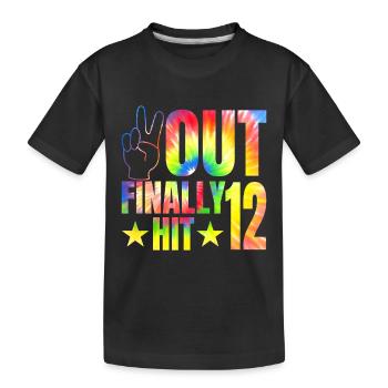 Peace Out Endlich Hit 12-jährige Celebrant 12. - Kinder Premium Bio T-Shirt - Schwarz - Vorne