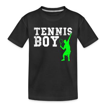 Garçon de tennis - T-shirt bio Premium Enfant - noir - Devant