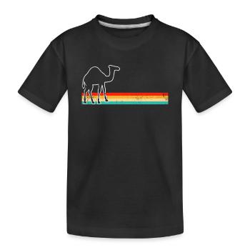 Dromadaire rétro - T-shirt bio Premium Enfant - noir - Devant