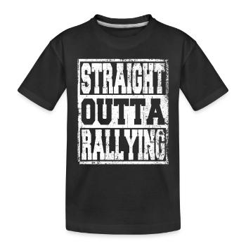 Rallye Spruch lustig - Kinder Premium Bio T-Shirt - Schwarz - Vorne