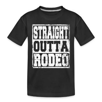 Rodéo en disant drôle - T-shirt bio Premium Enfant - noir - Devant