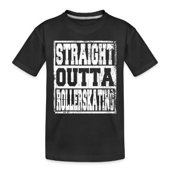 Rollerskating Spruch lustig - Kinder Premium Bio T-Shirt - Schwarz - Vorne