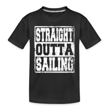 Naviguer en disant drôle - T-shirt bio Premium Enfant - noir - Devant