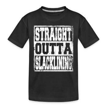 Slacklinging disant drôle - T-shirt bio Premium Enfant - noir - Devant