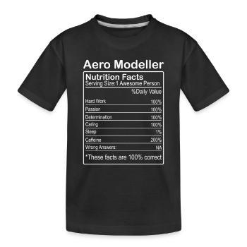 Aero Modeller nutrition facts - Kinder Premium Bio T-Shirt - Schwarz - Vorne