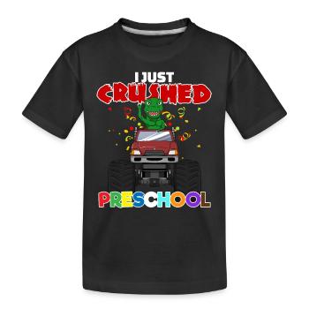 Monster Truck Dinosaur Preschool I Gift - Kids' Premium Organic T-Shirt - black - Front