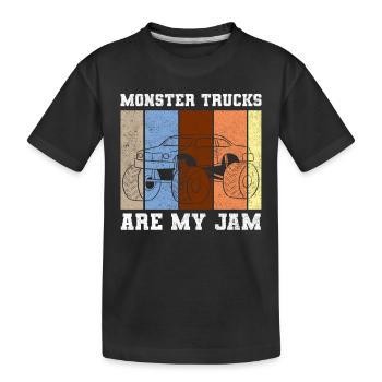 Monster Truck Gros Pneus Jam Vintage I Cadeau - T-shirt bio Premium Enfant - noir - Devant