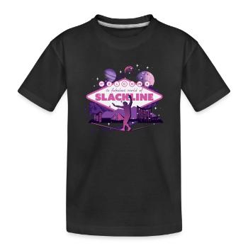 Slackline, Urban & Lifestyle - Kinder Premium Bio T-Shirt - Schwarz - Vorne