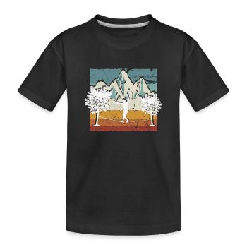 Slackline, Balance Sport - T-shirt bio Premium Enfant - noir - Devant