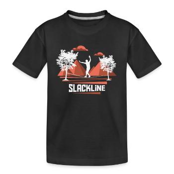 Slackline, Balance Sport - T-shirt bio Premium Enfant - noir - Devant