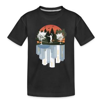 Slackline, Balance Sport - T-shirt bio Premium Enfant - noir - Devant