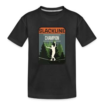 Slackline, Balance Sport - T-shirt bio Premium Enfant - noir - Devant