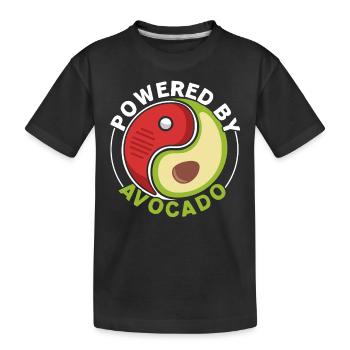 Propulsé par Avocado Guac Guacamole Avocado-Lie - T-shirt bio Premium Enfant - noir - Devant