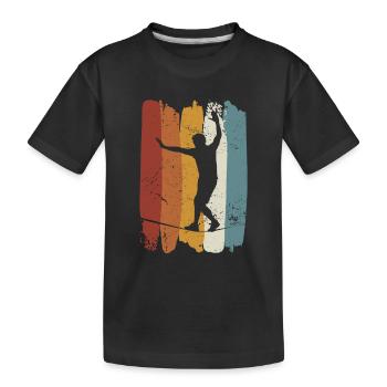 Slackline rétro vintage - T-shirt bio Premium Enfant - noir - Devant