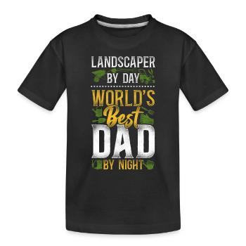 Paysagiste Aménagement Paysager - T-shirt bio Premium Enfant - noir - Devant
