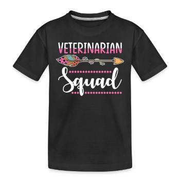 groupe vétérinaire - T-shirt bio Premium Enfant - noir - Devant