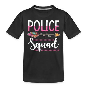 Polizistin Gruppe - Kinder Premium Bio T-Shirt - Schwarz - Vorne