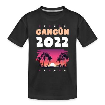 Cancun 2022 - Kinder Premium Bio T-Shirt - Schwarz - Vorne