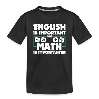 Funny Math Art Student Pun Mathematics Lovers Pun - Kids' Premium Organic T-Shirt - black - Front
