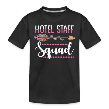 Hotel MItarbeiterin Gruppe - Kinder Premium Bio T-Shirt - Schwarz - Vorne