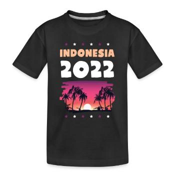 Indonésie 2022 - T-shirt bio Premium Enfant - noir - Devant